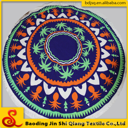 Wholesale 2016 hot selling custom round beach towel